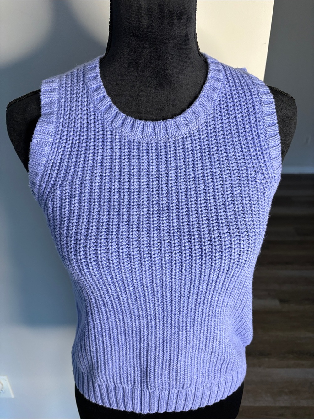 J. Crew Factory Lavender Sleeveless Ribbed Crewneck Sweater Tank